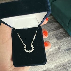 Longline Crystal Horseshoe Necklace
